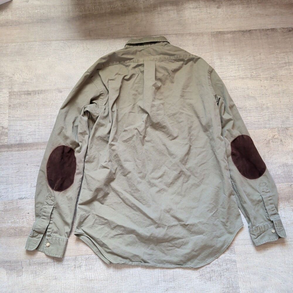 Vintage 90’s polo Ralph Lauren Country Shirt Men’s Size M Beige Elbow Patched - Picture 6 of 6